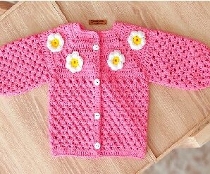 Como tejer cardigan para niñas crochet