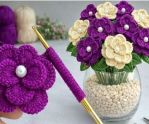 Como tejer bellas flores de crochet