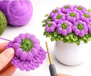 Como tejer hermoso patron para flores