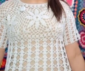 Aprende a tejer esta hermosa blusa crochet