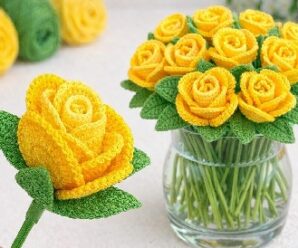 Aprende a tejer bellas rosas crochet