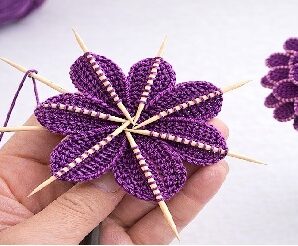 Aprende a tejer flores usando esta tecnica