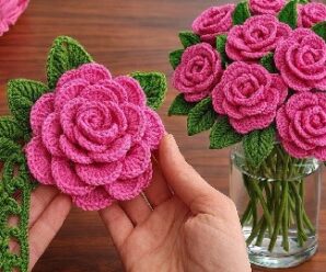 Como tejer hermosa rosa de crochet