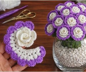 Aprende a tejer lindas flores de crochet
