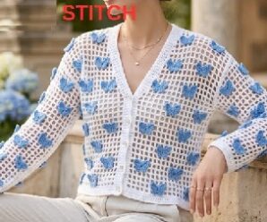 Aprende a tejer precioso cardigan crochet