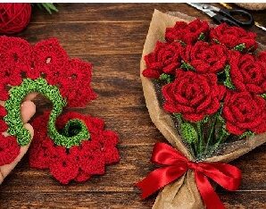 Aprende a tejer bellas rosas de crochet