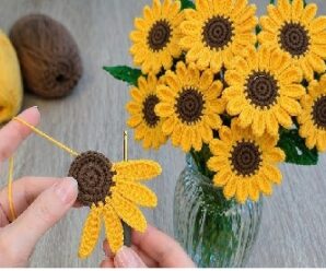 Como tejer girasoles a crochet