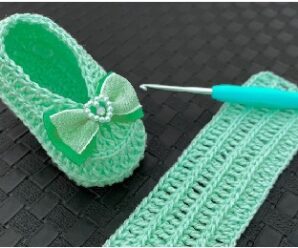 Te enseñare a tejer lindas pantuflas de bebe