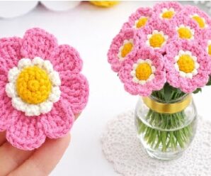 Aprende a tejer bellas florecitas crochet