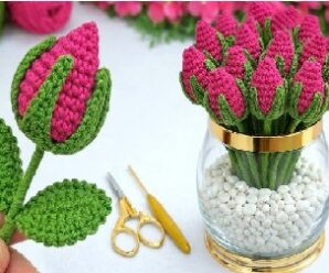 Aprende a tejer hermosos tulipanes crochet