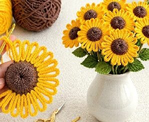 Te enseñare a tejer girasoles a crochet