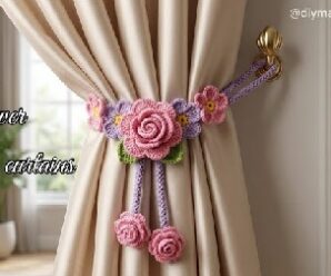 Aprende a tejer sujetador de cortina crochet