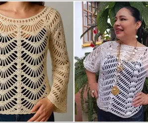 Tejido de blusa a crochet