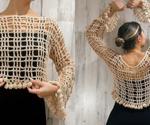 Top calado a Crochet