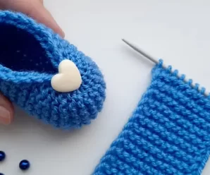 Tejido de zapatito de bebé a crochet