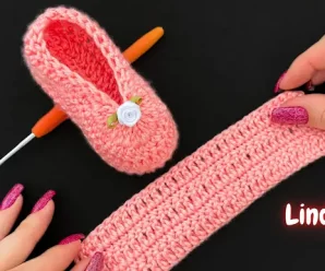 Tejido de zapatitos de bebé a crochet