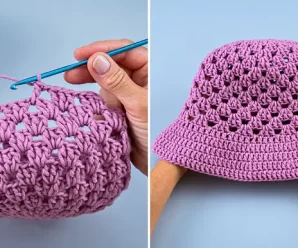Tejido de gorro a crochet