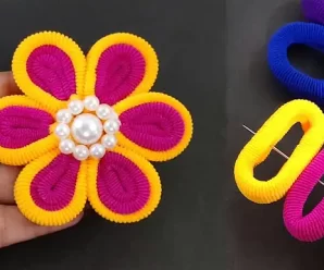 Tejido de flor a crochet