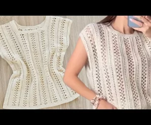 Blusa a crochet elegante