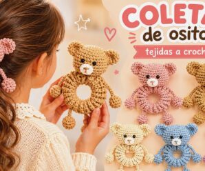 Coletero de osito para cabello