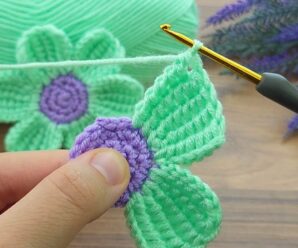 Fácil y bonita flor a crochet